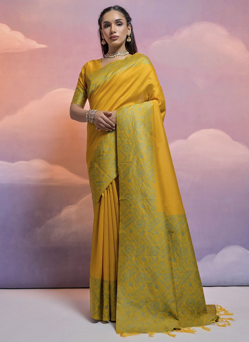 Handloom Silk Designer Saree | Wedding and Festive Special Event Wear