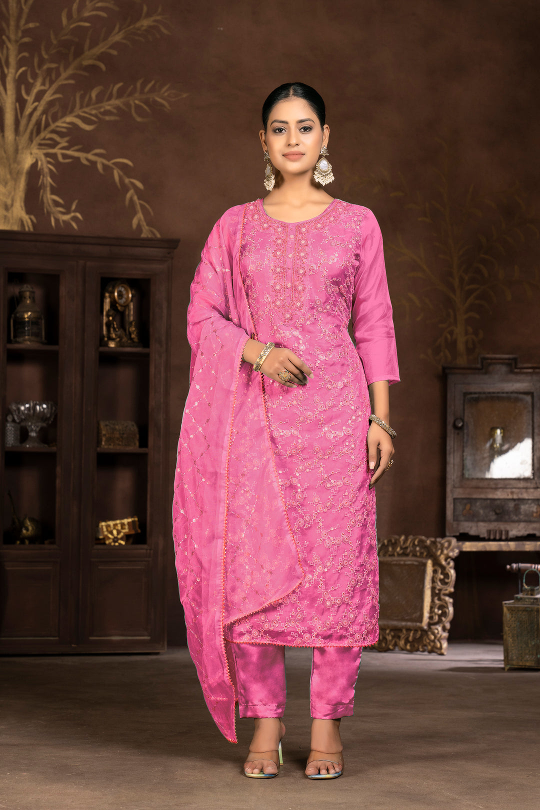 Exquisite Kurti Set for Women | Handwork & Three-Quarter Sleeves