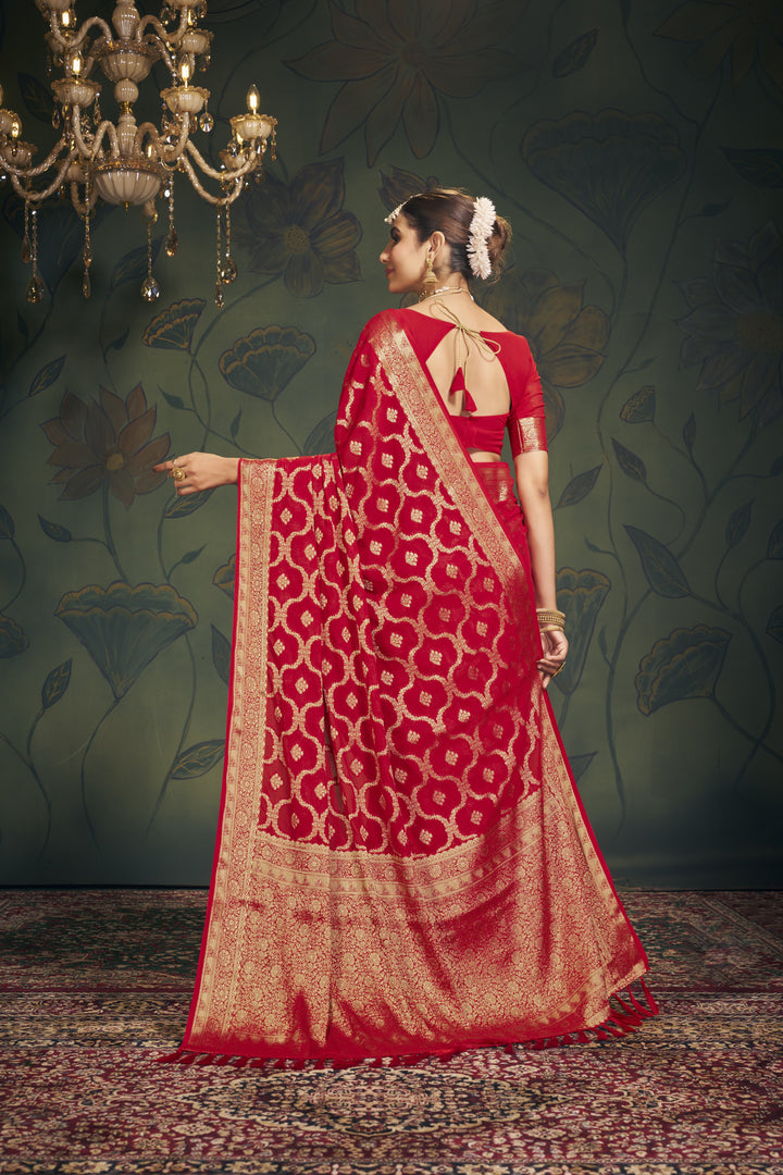 Designer Heavy-Weight Georgette Saree | Perfect for Weddings & Events