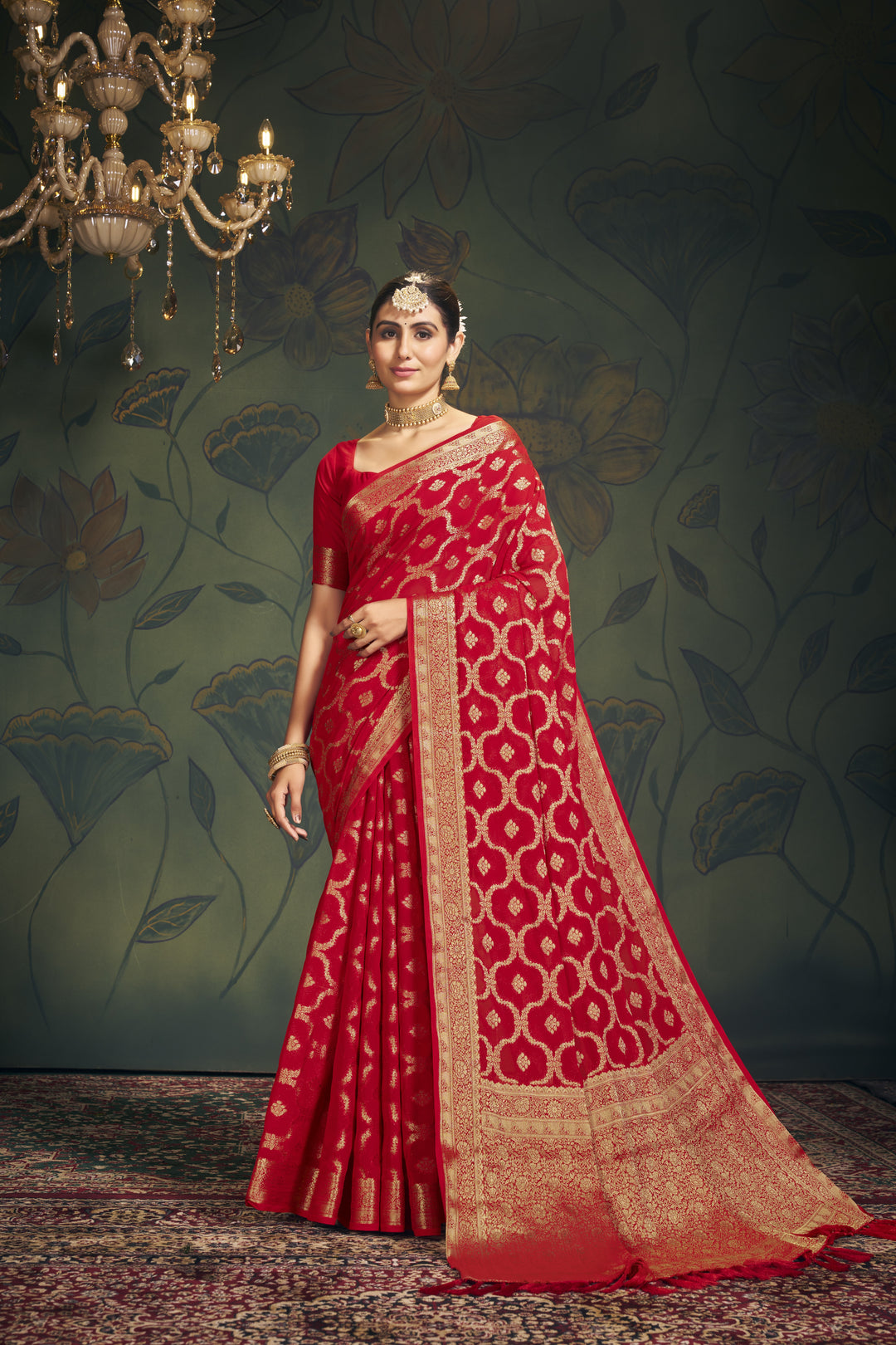 Designer Heavy-Weight Georgette Saree | Perfect for Weddings & Events