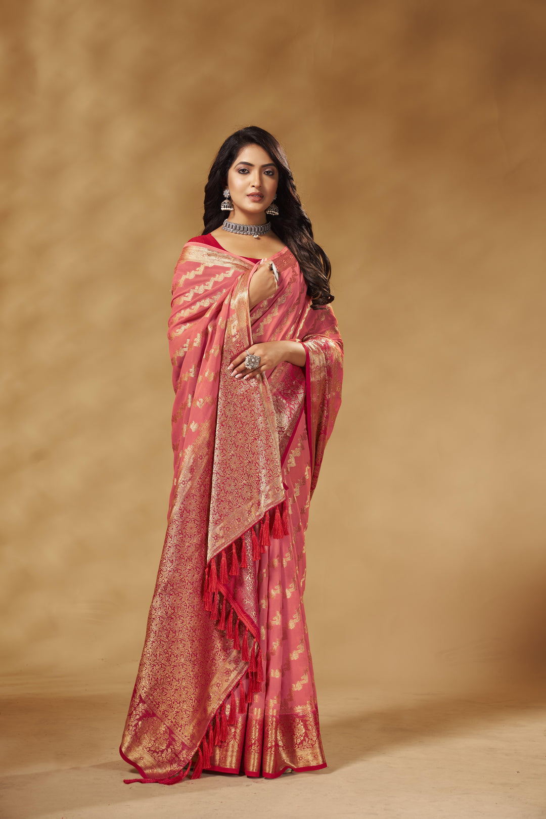 Heavy Wevon Designer Georgette Saree for Wedding & Special Events | Festive Elegance