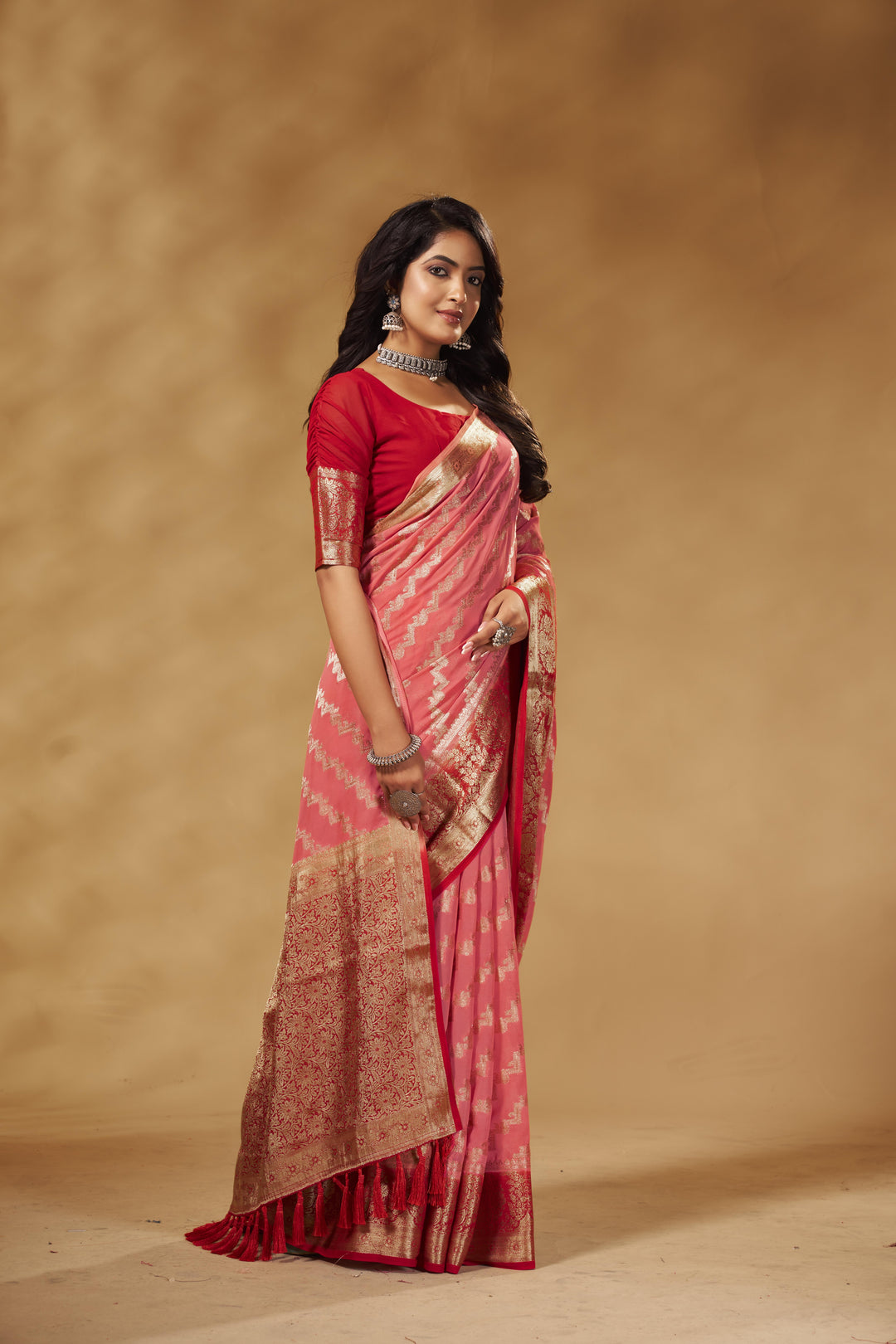 Heavy Wevon Designer Georgette Saree for Wedding & Special Events | Festive Elegance