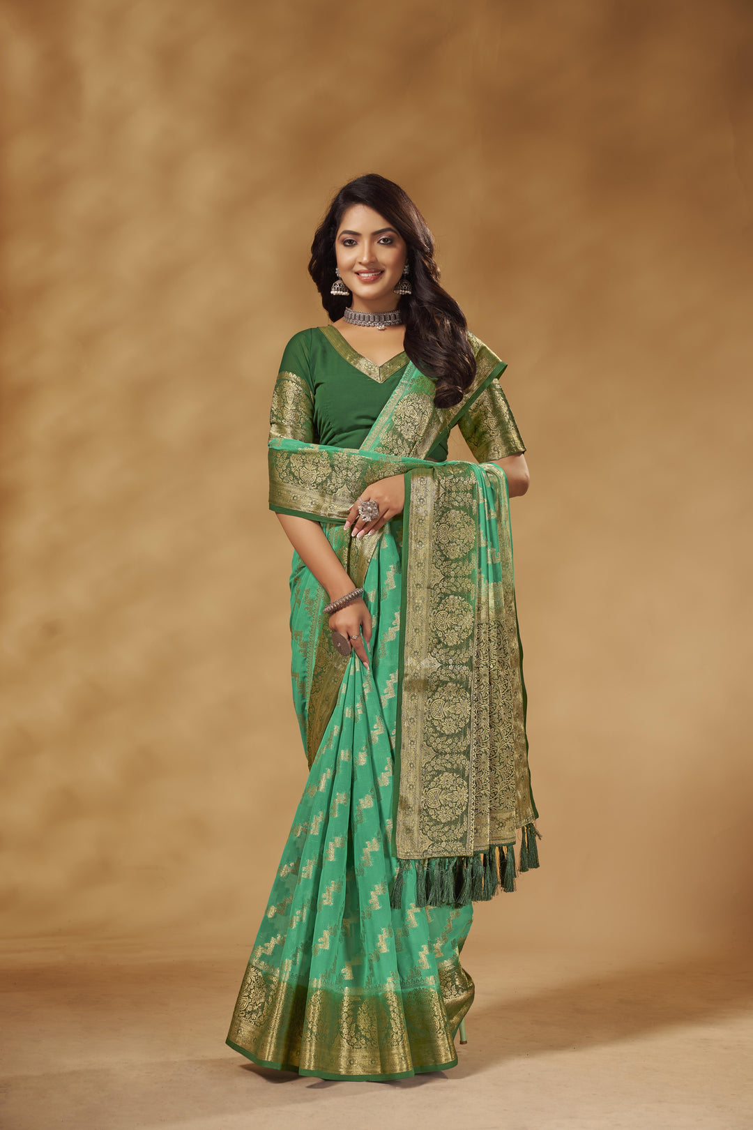 Heavy Wevon Designer Georgette Saree for Wedding & Special Events | Festive Elegance