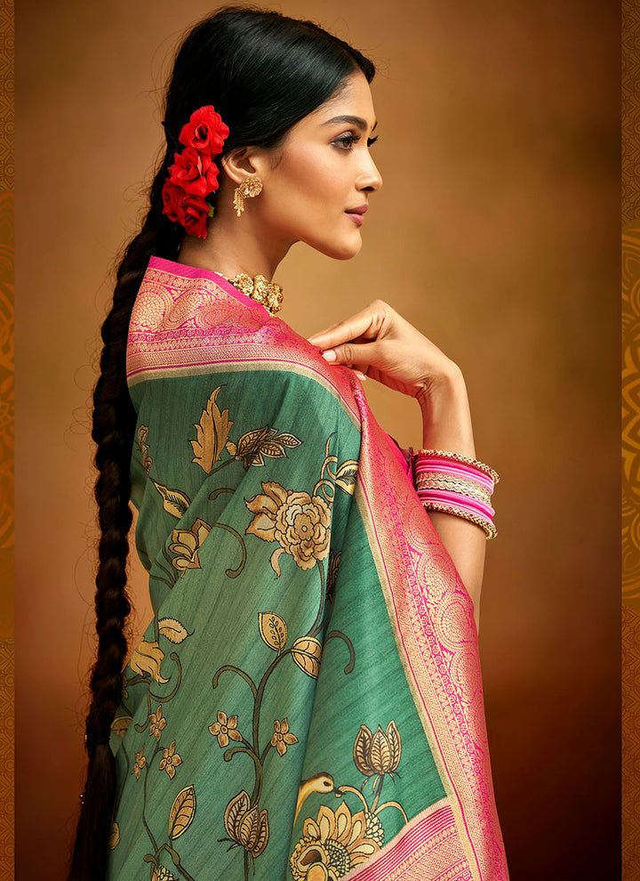 Banarasi-Silk Wevon Designer Saree | Digital Printed for Weddings & Festive Events