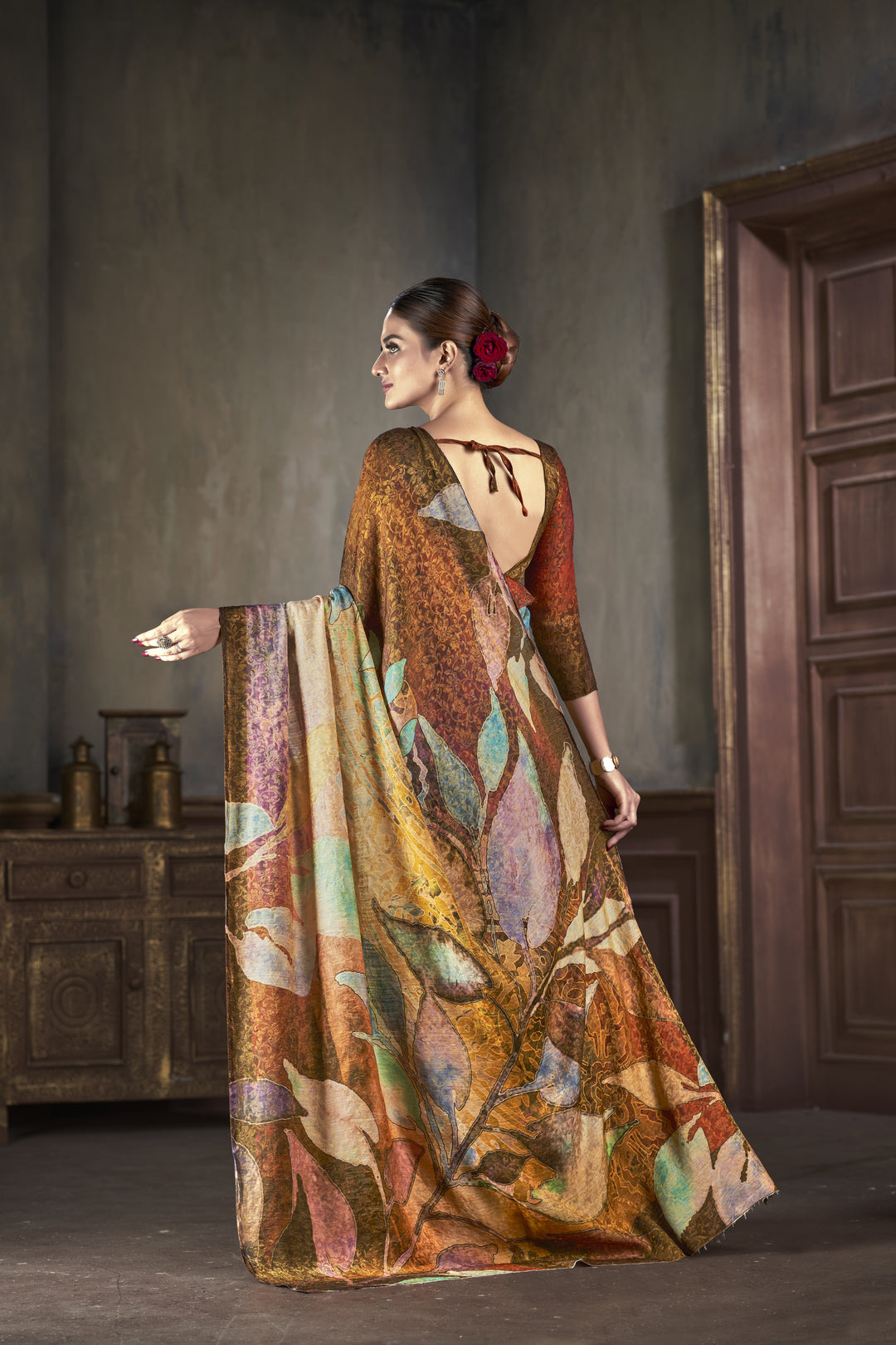 Designer Silk Saree with Wevon-Jari & Digital Print | Wedding & Festive Wear