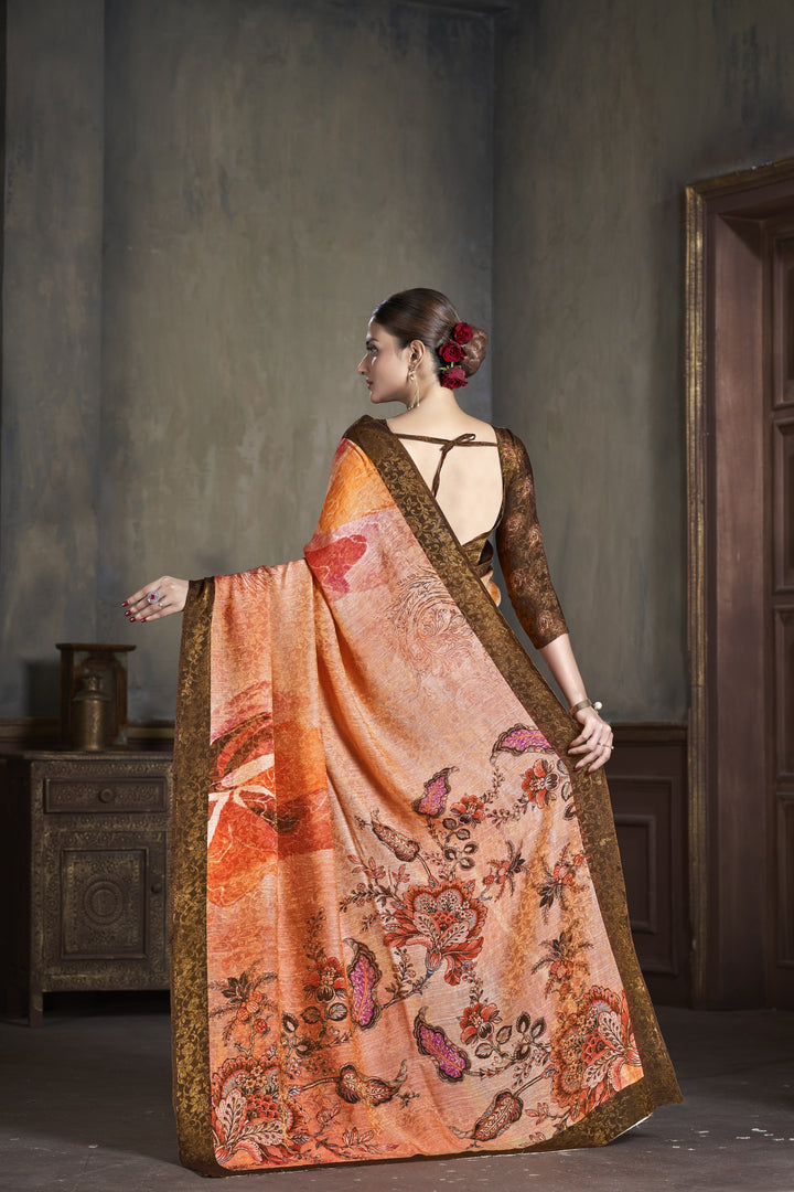 Silk Saree with Wevon-Jari-Designer Work | Digital-Printed for Weddings & Festive Events