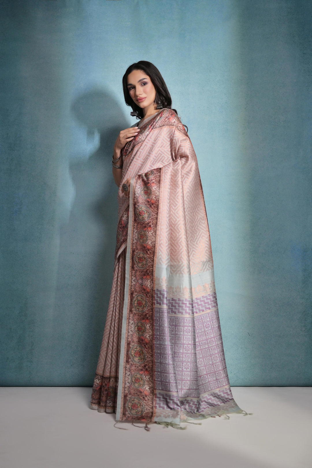 Designer Printed Soft-Silk Saree | Perfect for Weddings and Special Events