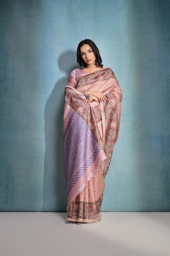 Designer Printed Soft-Silk Saree | Perfect for Weddings and Special Events