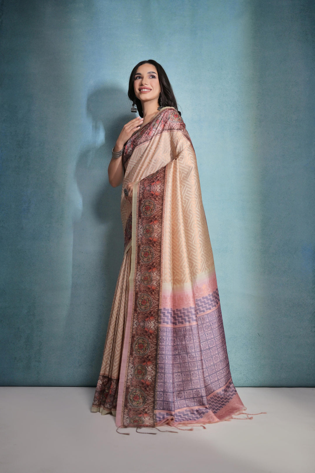 Designer Printed Soft-Silk Saree | Perfect for Weddings and Special Events