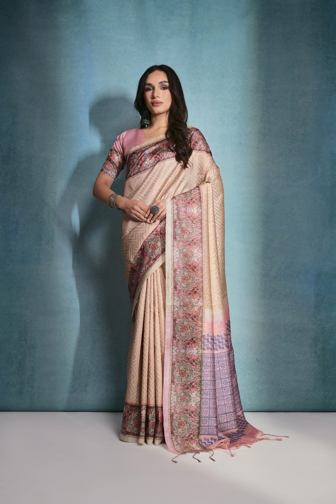 Designer Printed Soft-Silk Saree | Perfect for Weddings and Special Events