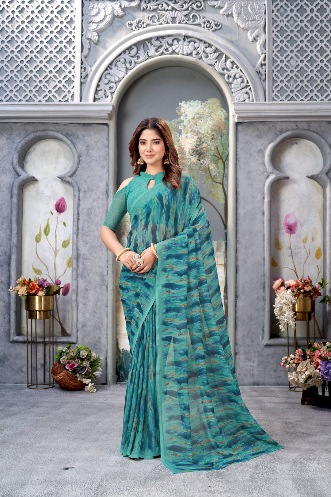 Designer-Printed Weight-Less Saree | Perfect for Weddings and Special Events