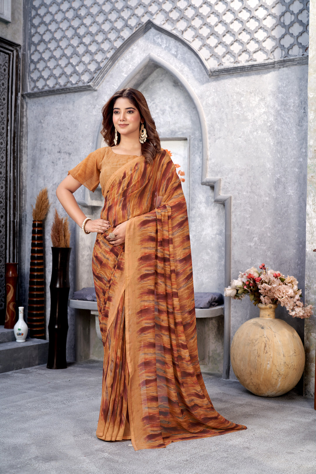 Designer-Printed Weight-Less Saree | Perfect for Weddings and Special Events