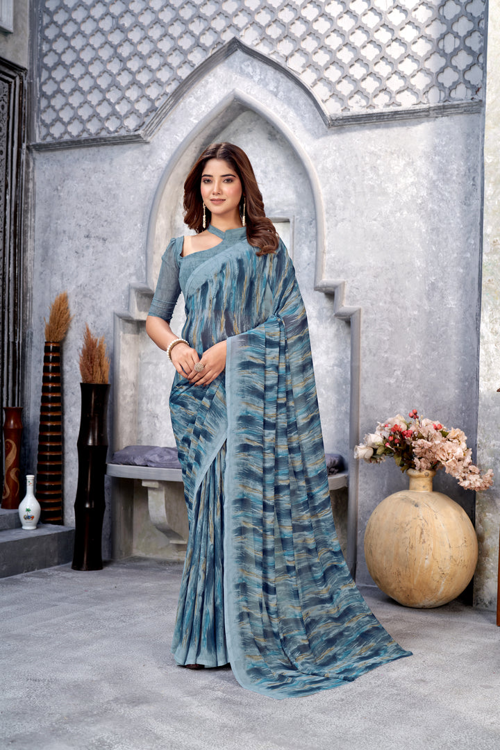 Designer-Printed Weight-Less Saree | Perfect for Weddings and Special Events