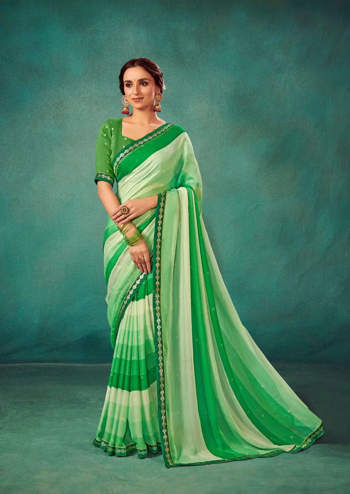 Chiffon Saree with Art-Silk Blouse | Peddling Polka-Dots for Weddings