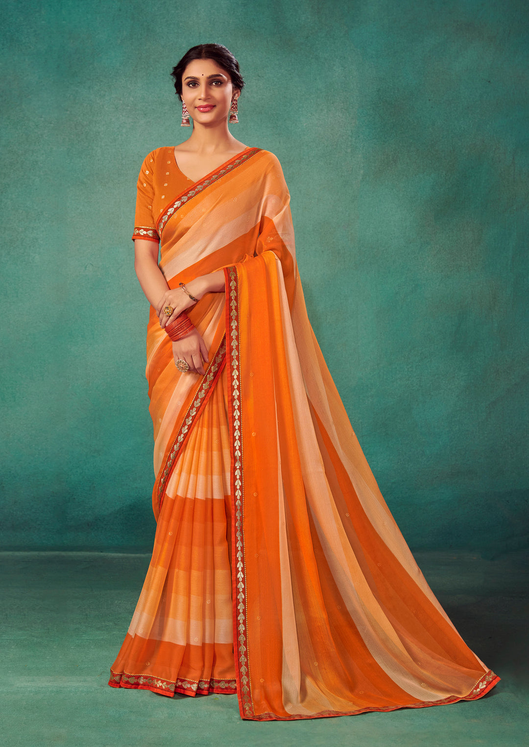 Chiffon Saree with Art-Silk Blouse | Peddling Polka-Dots for Weddings