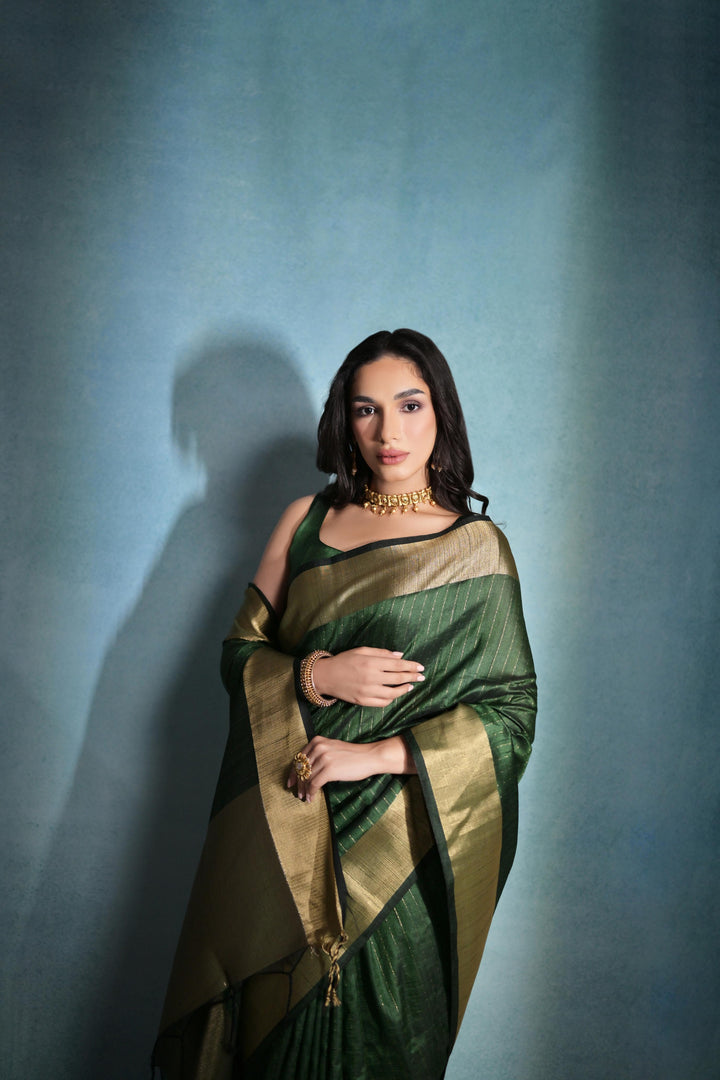 Raw-Silk Saree | Woven Jari Designer | Ideal for Weddings & Festivals