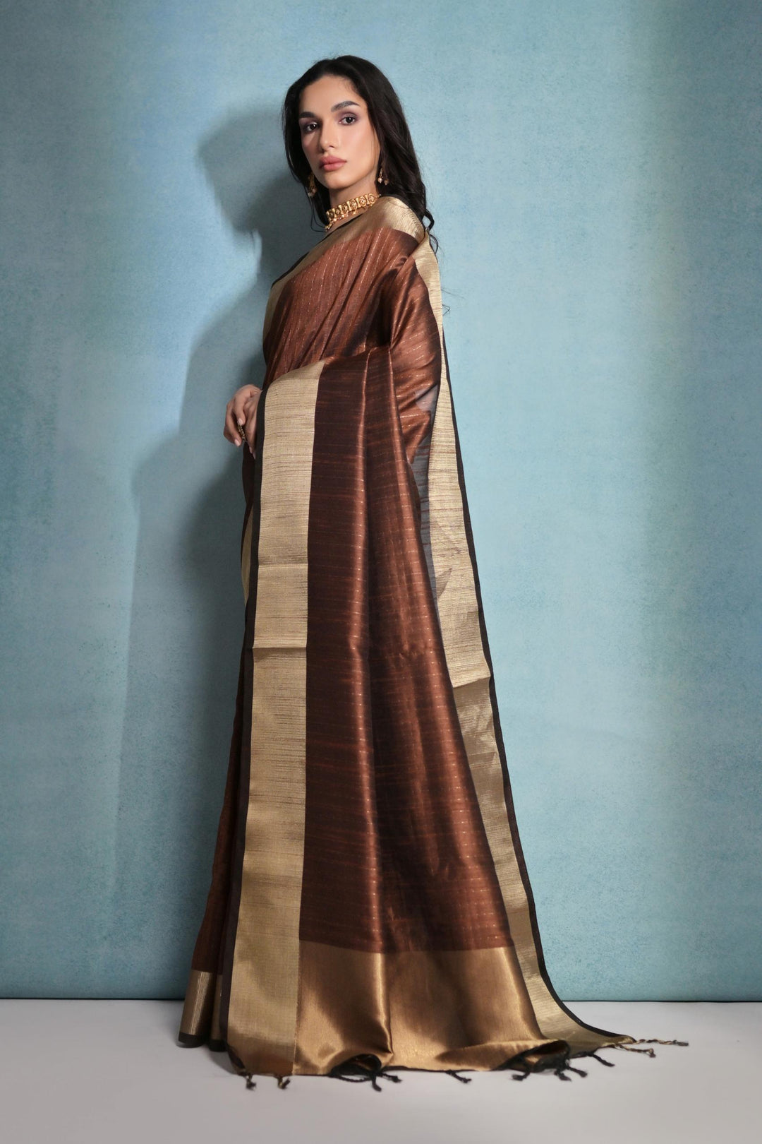 Raw-Silk Saree | Woven Jari Designer | Ideal for Weddings & Festivals