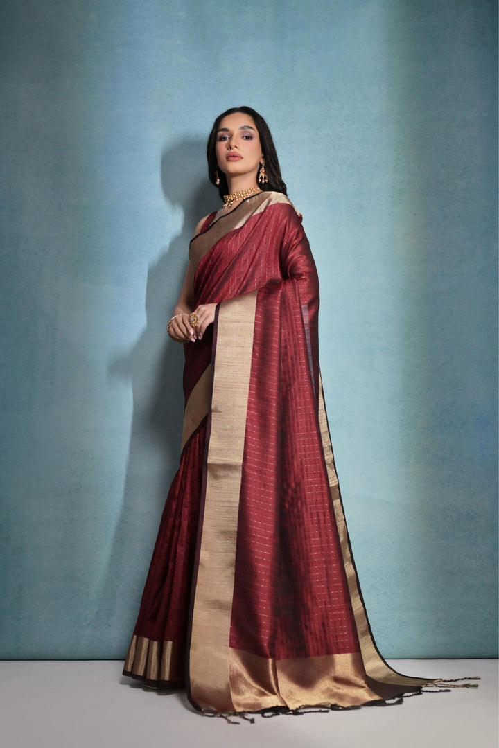 Raw-Silk Saree | Woven Jari Designer | Ideal for Weddings & Festivals