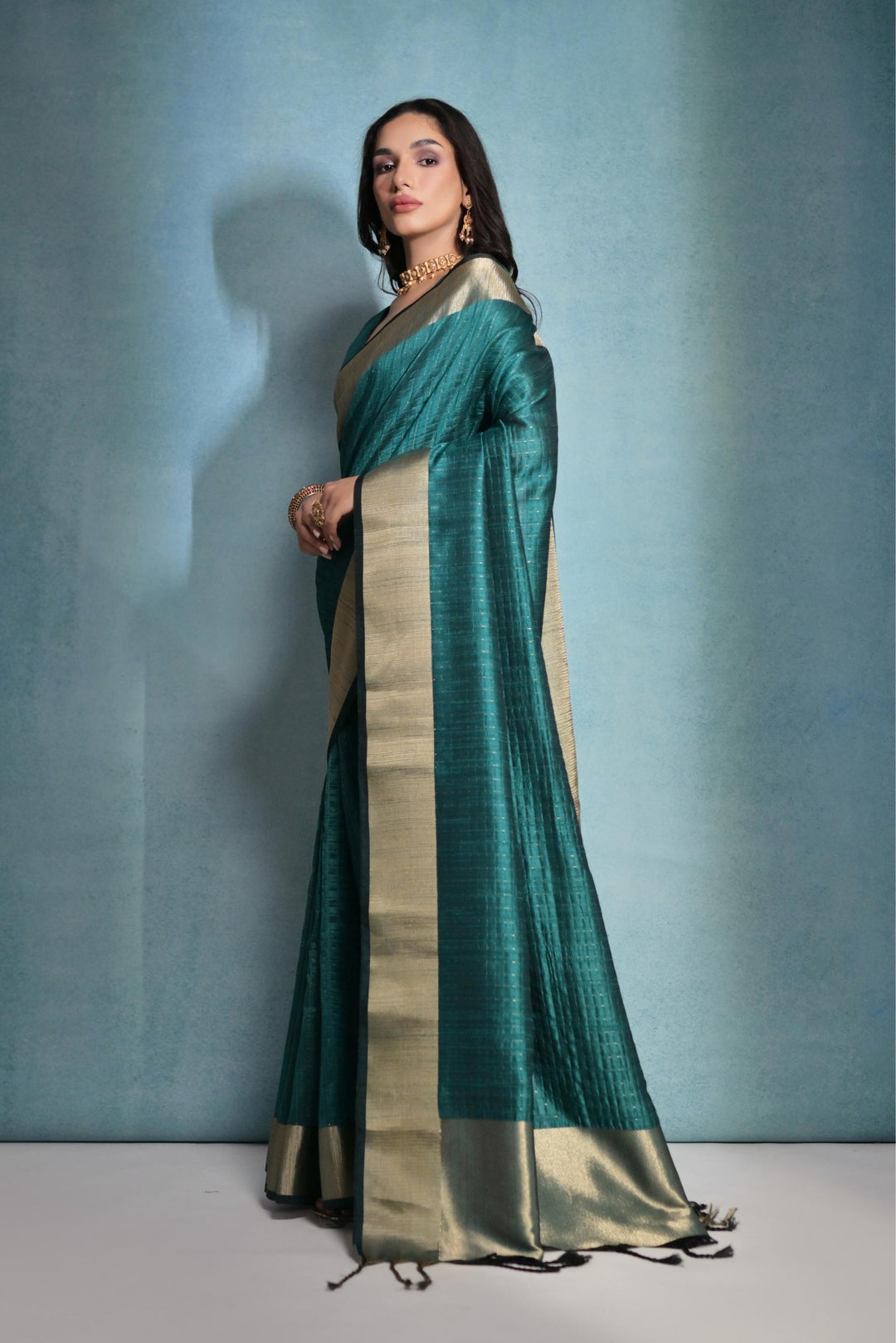 Raw-Silk Saree | Woven Jari Designer | Ideal for Weddings & Festivals