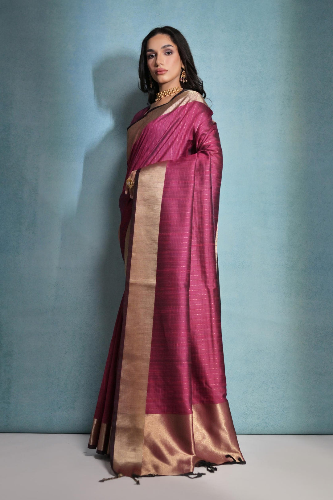 Raw-Silk Saree | Woven Jari Designer | Ideal for Weddings & Festivals