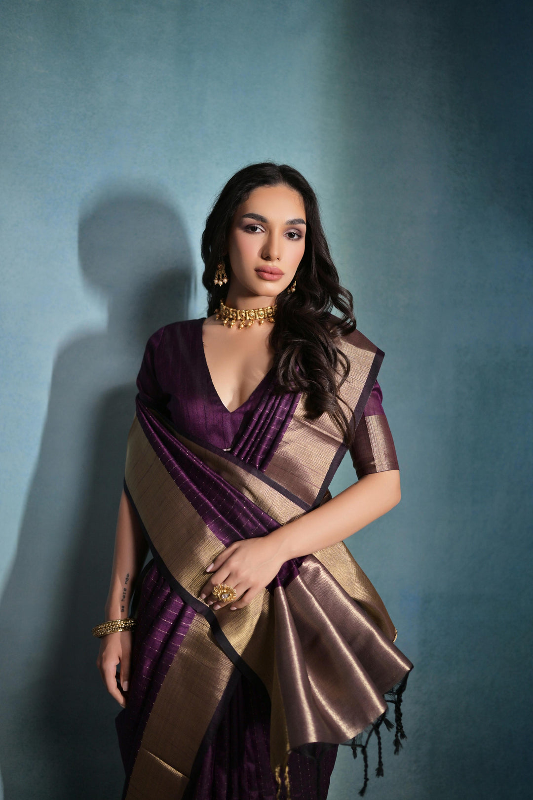 Raw-Silk Saree | Woven Jari Designer | Ideal for Weddings & Festivals