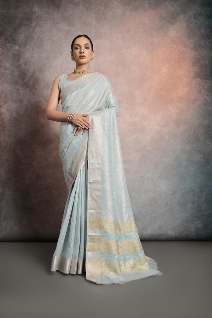 Luxury Resham-Silk Saree | Elegant Woven-Jari Designer for Weddings