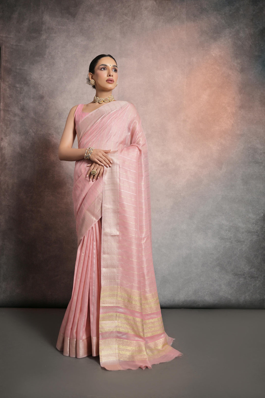 Luxury Resham-Silk Saree | Elegant Woven-Jari Designer for Weddings