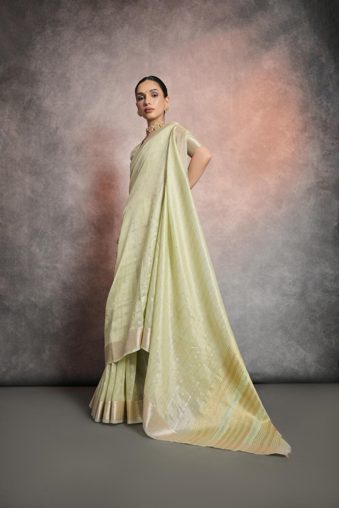 Luxury Resham-Silk Saree | Elegant Woven-Jari Designer for Weddings