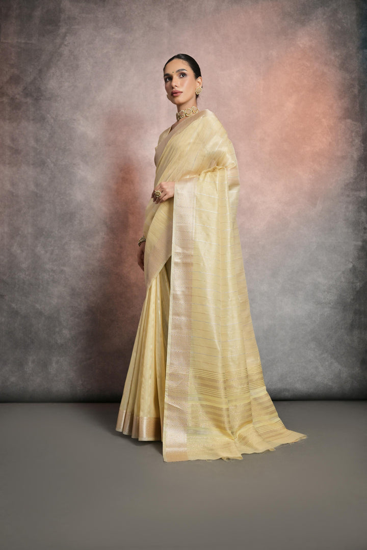 Luxury Resham-Silk Saree | Elegant Woven-Jari Designer for Weddings