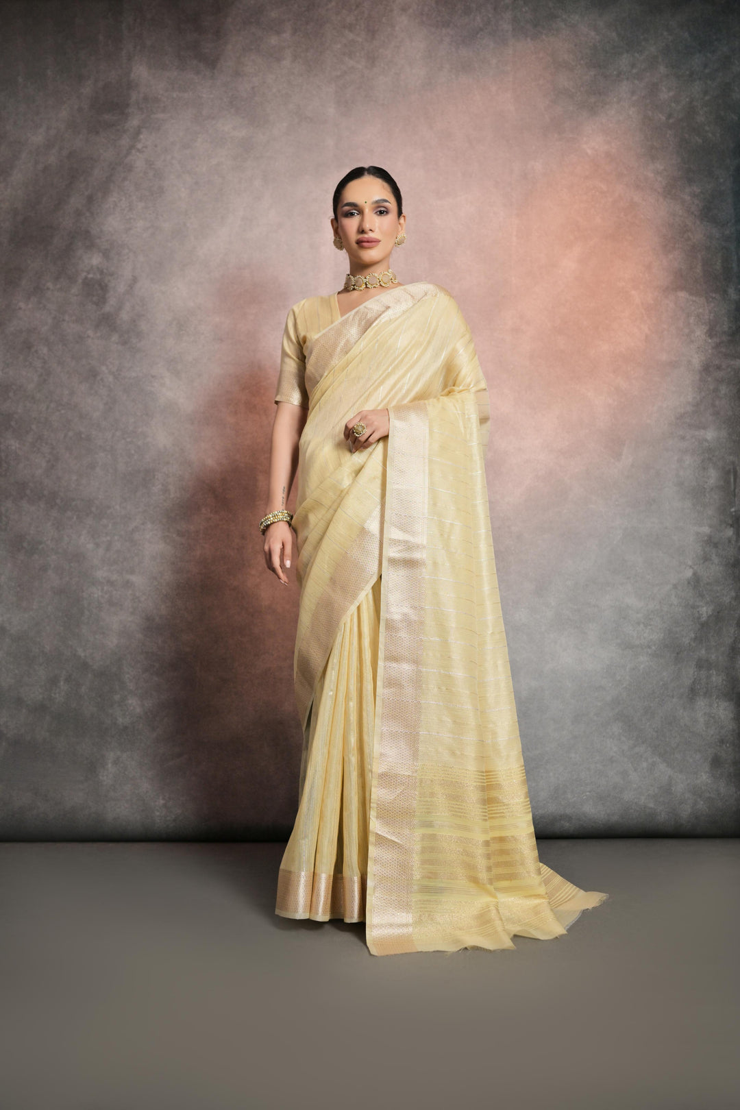 Luxury Resham-Silk Saree | Elegant Woven-Jari Designer for Weddings