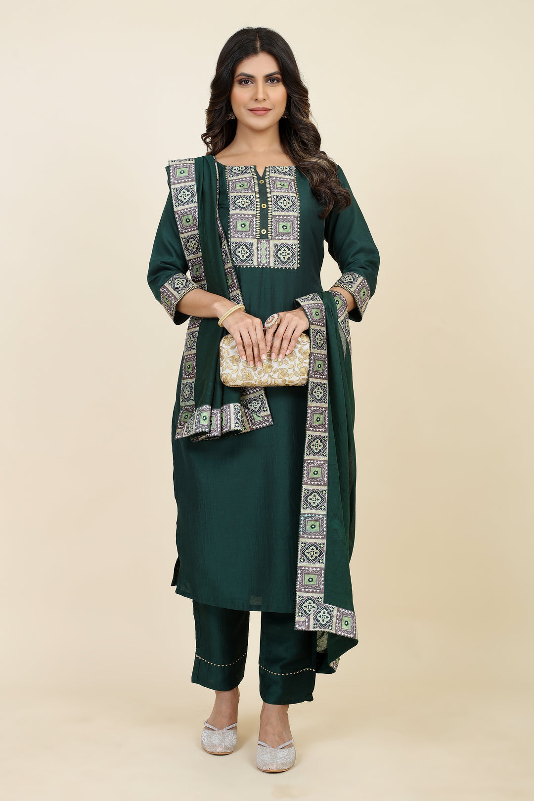 Designer Printed Chinon Silk Readymade Suits | Stylish and Comfortable