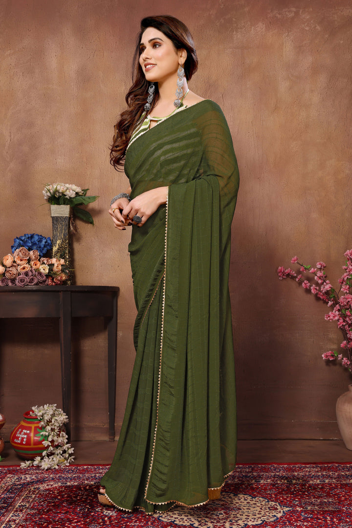 Designer-Printed Georgette Saree | Banglori Blouse for Weddings & Festive Events