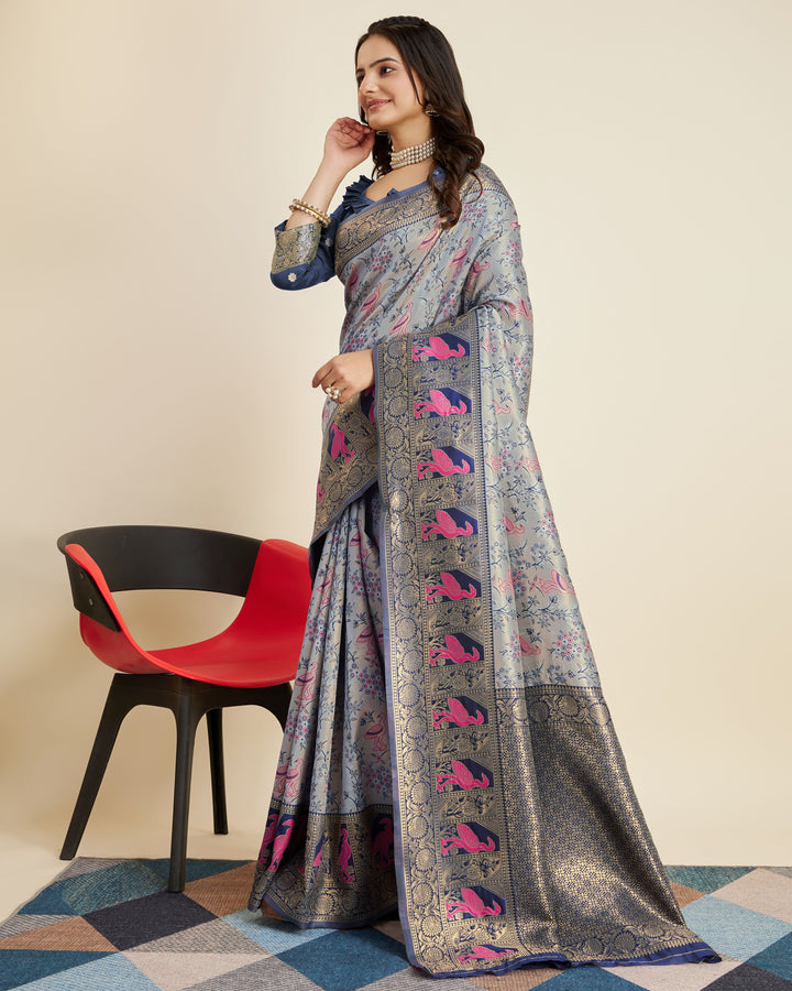 Gorgeous Banarasi Silk Saree with | A Graceful Addition to Your Wardrobe