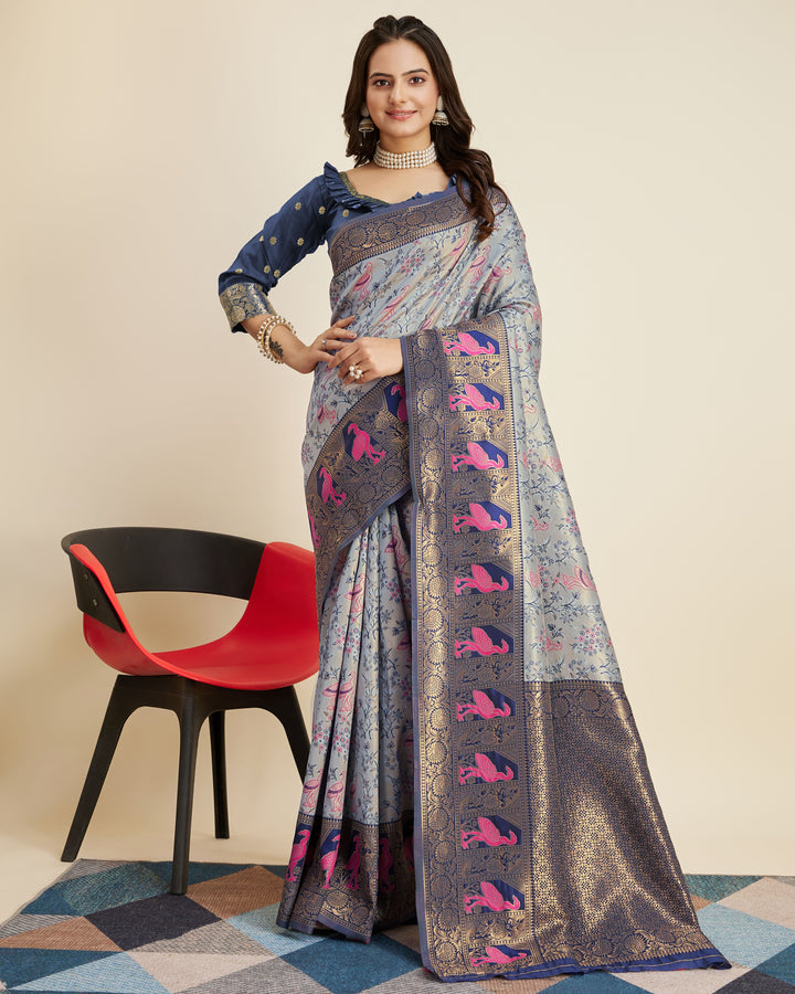 Gorgeous Banarasi Silk Saree with | A Graceful Addition to Your Wardrobe