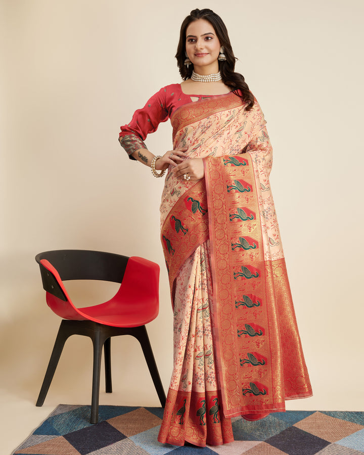 Gorgeous Banarasi Silk Saree with | A Graceful Addition to Your Wardrobe