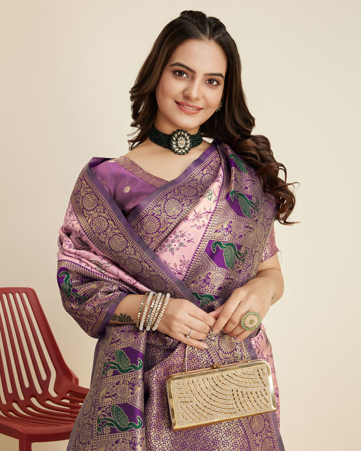 Gorgeous Banarasi Silk Saree with | A Graceful Addition to Your Wardrobe