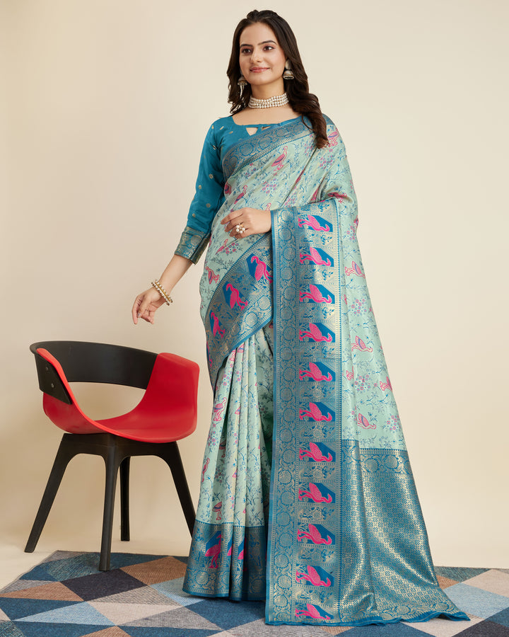 Gorgeous Banarasi Silk Saree with | A Graceful Addition to Your Wardrobe