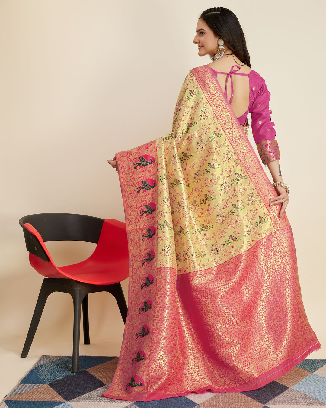 Gorgeous Banarasi Silk Saree with | A Graceful Addition to Your Wardrobe