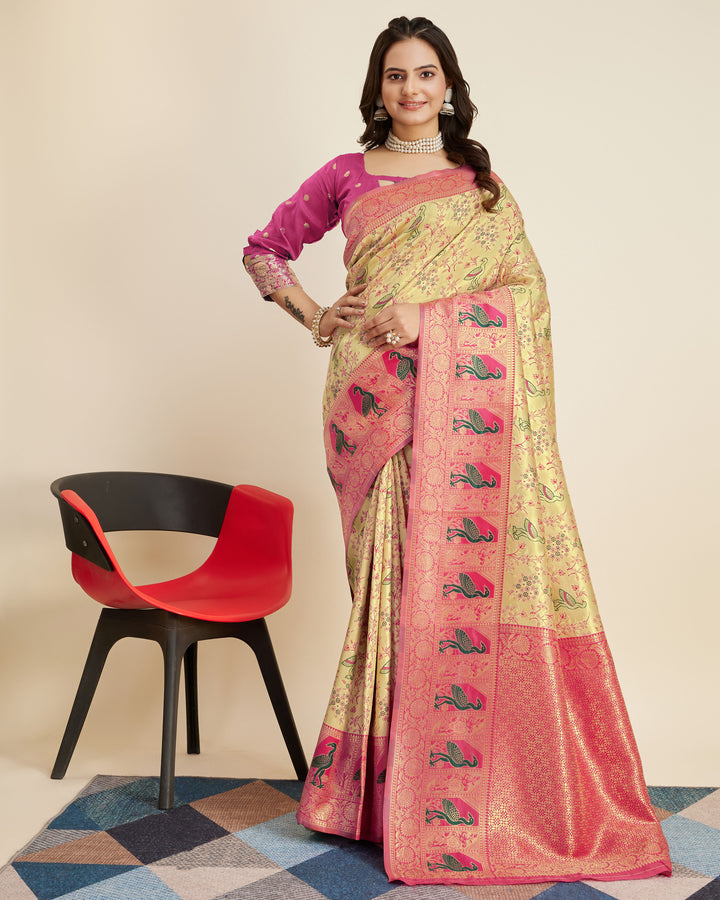 Gorgeous Banarasi Silk Saree with | A Graceful Addition to Your Wardrobe