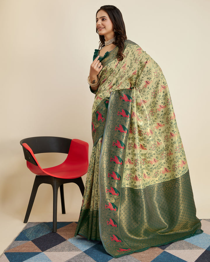 Gorgeous Banarasi Silk Saree with | A Graceful Addition to Your Wardrobe