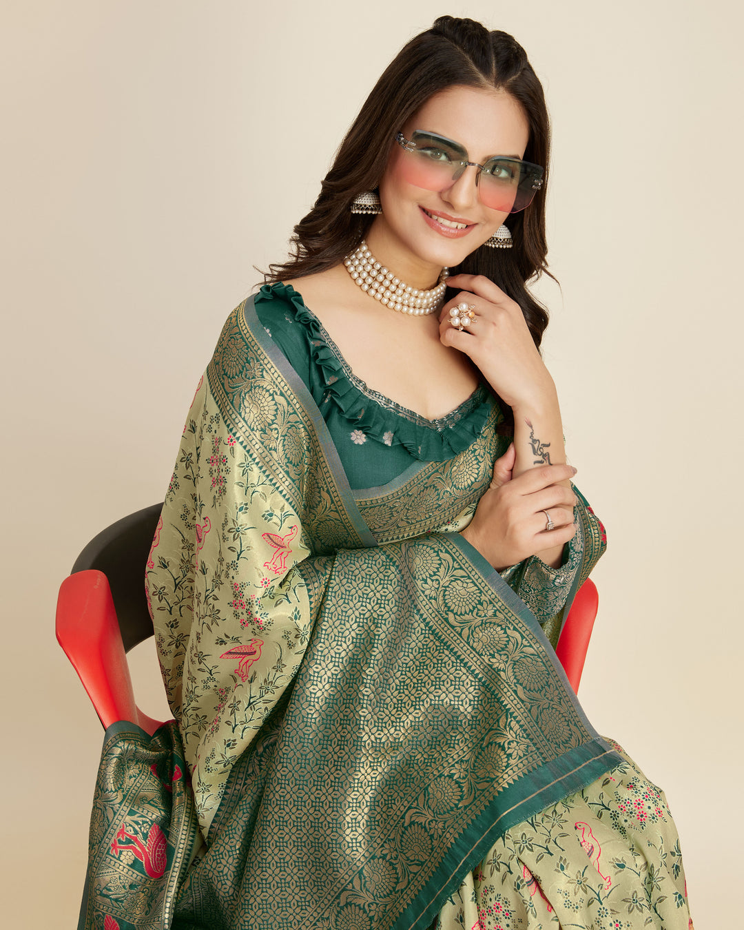 Gorgeous Banarasi Silk Saree with | A Graceful Addition to Your Wardrobe