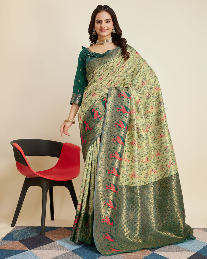 Gorgeous Banarasi Silk Saree with | A Graceful Addition to Your Wardrobe