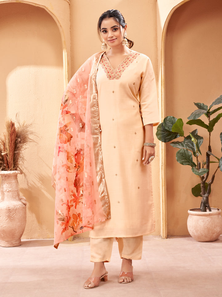 Stylish Kurti Set for Women | Calf-Length Top with Matching Bottoms