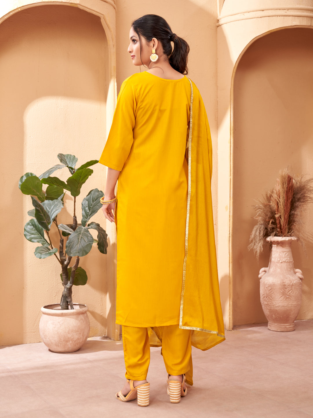 Designer Embroidered Kurti Set | Calf-Length Top & Stylish Sleeves