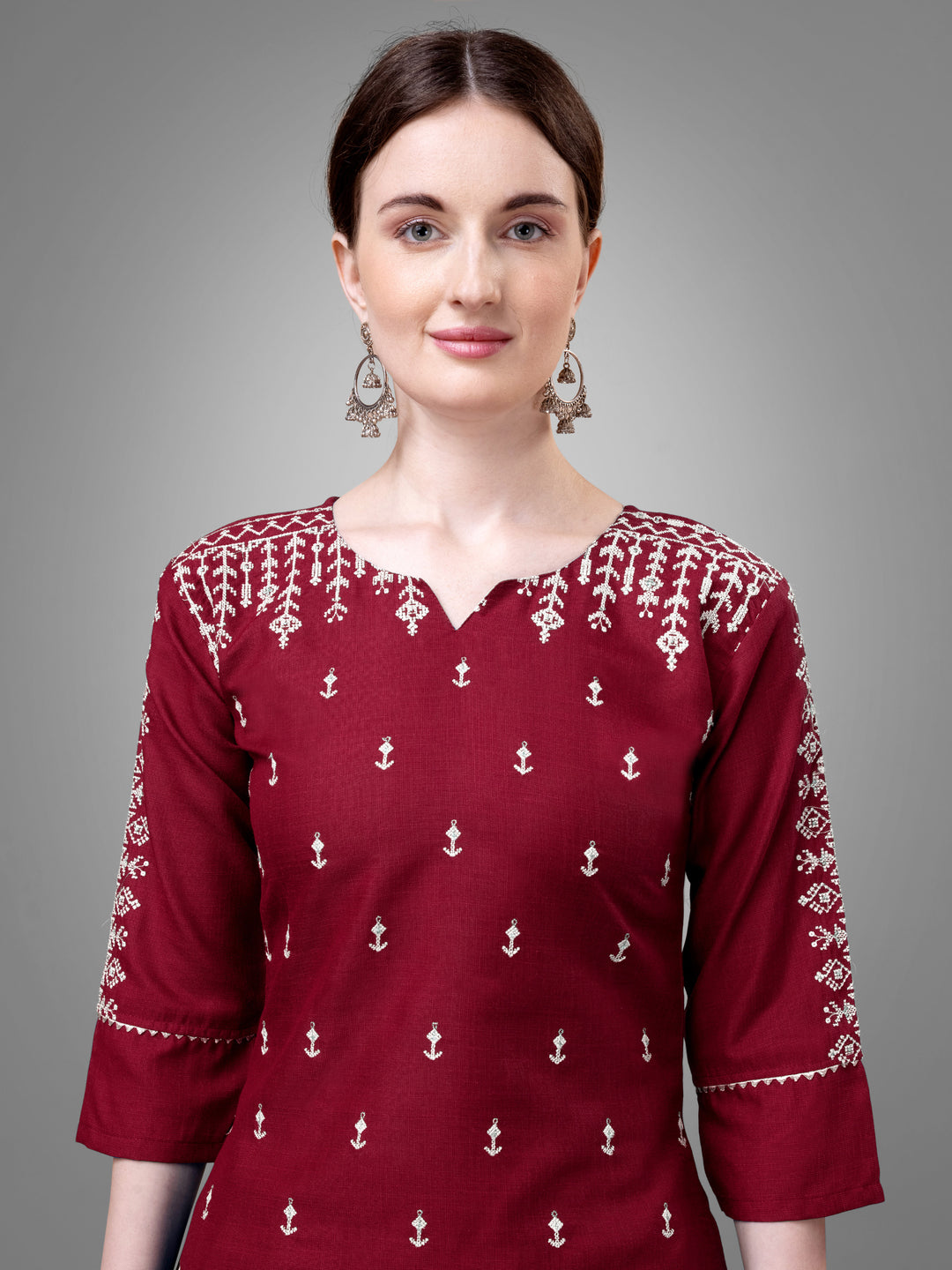 Classic Kurti Set for Women | Printed & Embroidered Elegance