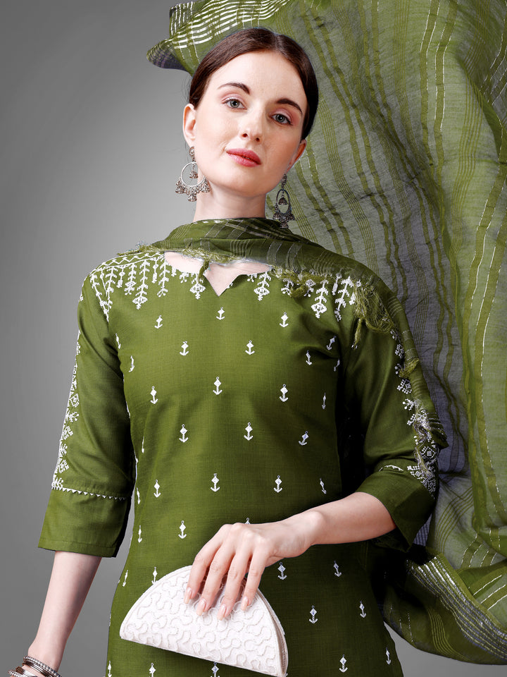 Classic Kurti Set for Women | Printed & Embroidered Elegance