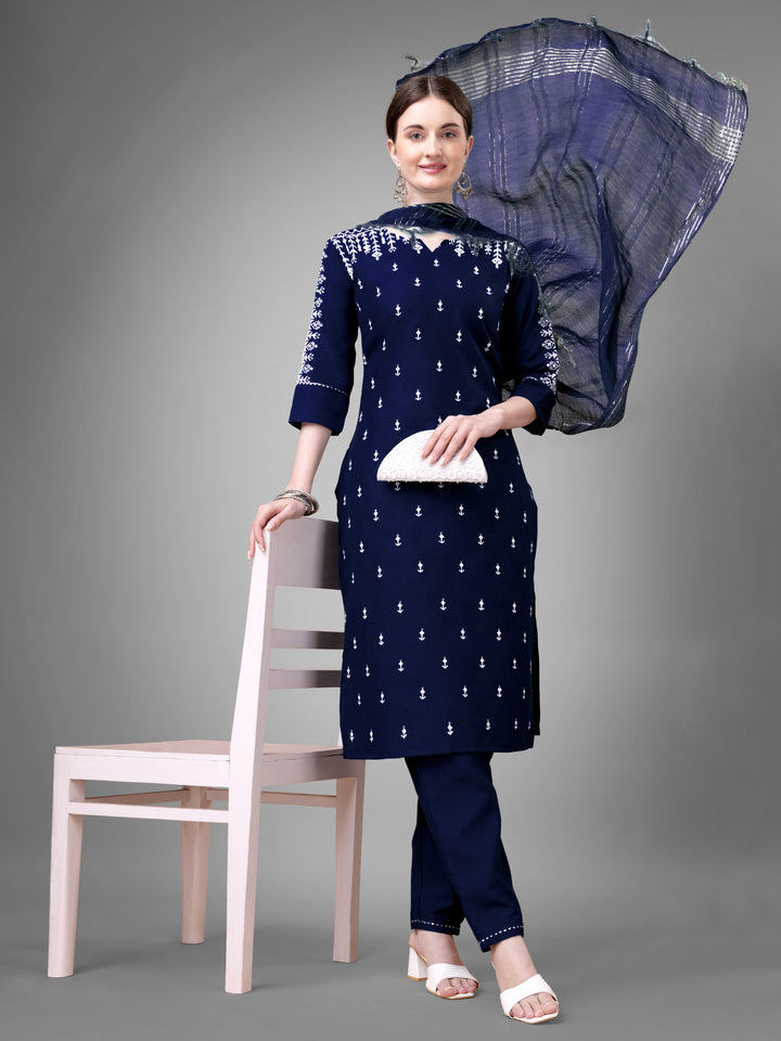 Classic Kurti Set for Women | Printed & Embroidered Elegance