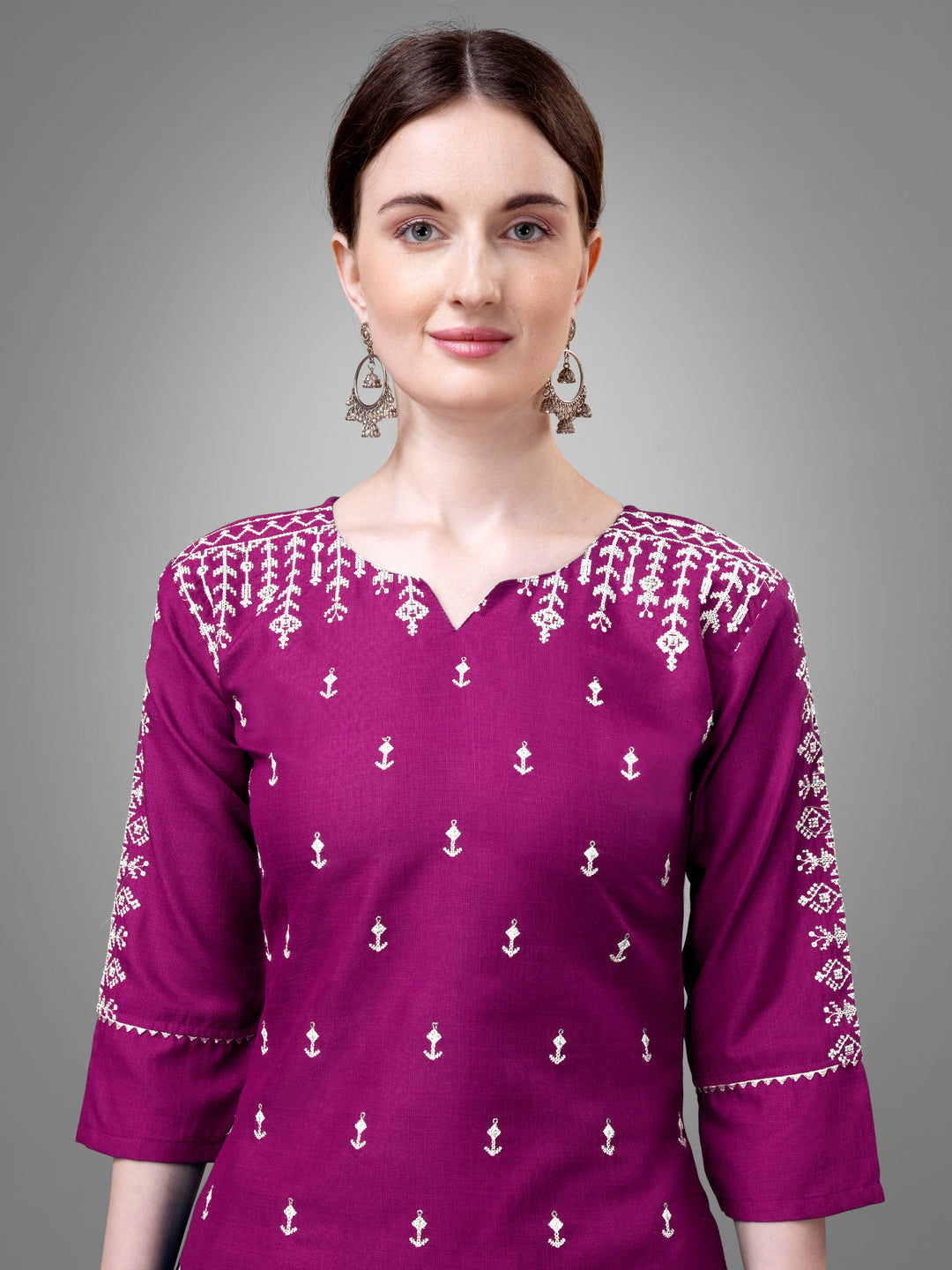 Classic Kurti Set for Women | Printed & Embroidered Elegance