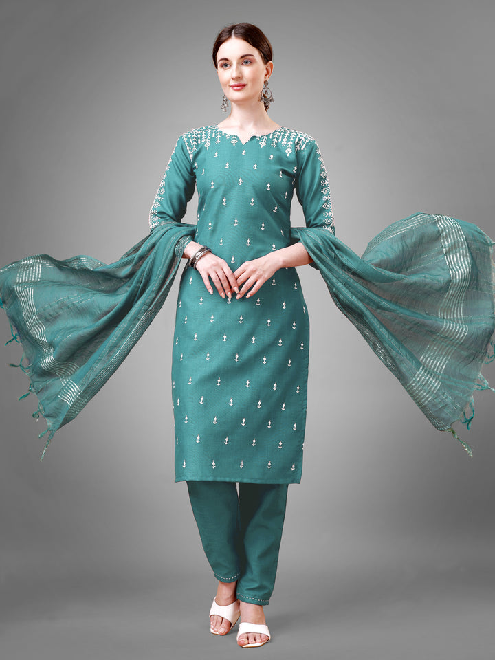 Classic Kurti Set for Women | Printed & Embroidered Elegance