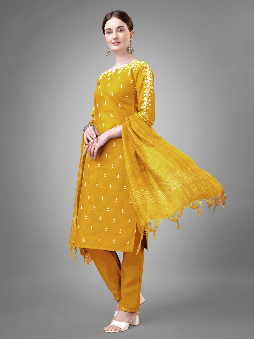 Classic Kurti Set for Women | Printed & Embroidered Elegance